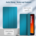 Easyacc &uuml;mbris Samsung Galaxy Tab S10 Fe 10.9 tolli 2025 / S9 Fe 10.9 tolli / S9 11 tolli jaoks, S Pen hoidjaga - &uuml;li&otilde;huke, statiivi funktsiooniga, &otilde;huke Pu nahast kaitse&uuml;mbris, paabulinnus sinine