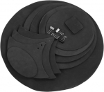 14-osaline &uuml;mmargune trummipadi, ebr-materjalist trummi summutav treeningpadi m&auml;ngijatele