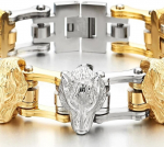 Coolsteelandbeyond H&otilde;beda kulla hundipea mootorratturi raske meeste k&auml;ev&otilde;ru jalgrattakett roostevabast terasest l&uuml;likett, roostevaba teras, pole kohaldatav