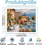 Maastiku v&auml;rvimine numbrite j&auml;rgi, v&auml;rvimine numbrite j&auml;rgi t&auml;iskasvanutele, v&auml;rvimine numbrite j&auml;rgi t&auml;iskasvanutele kingituseks ja kodukaunistuseks 40 x 50 cm, raamita