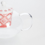 7l valge ja punane keraamiline teekann v&otilde;rgust tees&otilde;elaga tee ja kuuma tee jaoks - tees&otilde;elaga teekann, ideaalne talveks