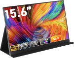 Monitor Hongo Kaasaskantav monitor 15,6 tolli 1080p Fhd Kaasaskantav Ips mobiilne monitor kahe k&otilde;lariga, silmade kaitse pikendusekraan S&uuml;learvutile/pc-le/macile/ps5/4/xboxile &ndash; Usb C Type C ja Hdmi koos kaitse&uuml;mbrisega