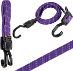 Belle Vous Kummipael - 2 tk komplekt konksudega - kinnitusrihmad - presendi, mootorrataste, pagasi ja katuseraamide jaoks - konksudega laiendaja - lilla