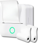Pemy Mini kaasaskantav bluetooth Ios/android termoprinter - ilma tindita - ideaalne siltidele, fotodele, m&auml;rkmetele, kontorisse, koju, reisimiseks, 2 rulli kaasas