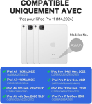 Earto Ipad Air 11 2024 klaviatuur Magic Style klaviatuur Ipad Pro 11 h&otilde;ljuv magnetiline disain puuteplaadi, taustvalgustuse ja 7 v&auml;rviga, must
