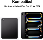 Sengbirch Ipad Pro 13 tolli (m4) 2024 Magic Keyboard koos &uuml;mbrisega - &uuml;hildub Ipad Pro 13-ga, taustavalgustusega Multi Trackpad saksa Qwertz paigutusega, vabalt h&otilde;ljuva aluse disain, must