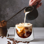 Kameun kahekordse seinaga kohviklaasid, 2 x 300 ml, k&auml;epidemega, latte macchiato klaaside komplekt, cappuccino tassid, espresso tassid, termoklaasid