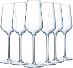 Chef & Sommelier Distinction Collection Arc France &scaron;ampanjaklaasid &ndash; 6 tk &ndash; 23 cl &ndash; tulbikujuline &ndash; Krysta klaas &ndash; korduvkasutatavad &scaron;ampanjaklaasid &ndash; &scaron;ampanja vastuv&otilde;tuks &ndash; formaalne, moodne, &otilde;huke klaas