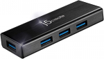 J5create usb 3.0 4-pordiline mini hub juh340 kaasaskantav adapter, usb 3.0/2.0 windowsi, mac os-i, linux os-i jaoks, must