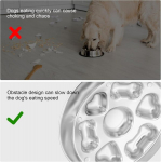 Cheuryae roostevabast terasest aeglase s&ouml;&ouml;mise koerakauss, libisemisvastane kauss koerale koos libisemiskindla silikoonist lakkumispadjaga, koerakauss aeglaseks s&ouml;&ouml;miseks, kassikauss