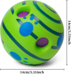 Koera m&auml;ngupall, vastupidav n&auml;rimiskindel koera m&auml;nguasi, valmistatud naturaalsest kummist, kr&otilde;bisev pall suurtele ja v&auml;ikestele koertele, 14 cm