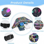 Holograafiline v&ouml;&ouml;kotike naistele, moodne veekindel Pu nahast v&ouml;&ouml;kott v&otilde;tmehoidjaga, reguleeritava rihmaga v&ouml;&ouml;kott meestele, naistele, sportimiseks, reisimiseks, telkimiseks, v&auml;litegevusteks, must, &uuml;hiku suurus