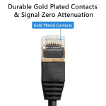 Sinloon Rj45 Cat8 etherneti kaabel isasest isaseks kiire cat8 v&otilde;rgukaabel 40 gbps 2000 mhz sftp patch kaabel ruuterile modemile serverile (0,3 m)