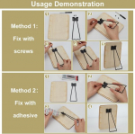 Fingerinspire 16 tk pildiraamide molbert tagajalaga komplekt, valmistatud sulamist, must pildiraami molbert 20 kruviga, pildiraami seljatugi lauale