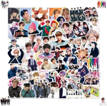 Bts kleepsud, 100 tk pakis, bts kleepsukomplekt, kpop kleepsud, bts veekindel kleepsukomplekt, kpop bts kleepsud, dekoratiivsed vin&uuml;&uuml;lkleebised s&uuml;learvutile, scrapbook'ile, rulale, autole, pagasile