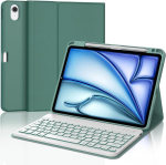 Jademall Klaviatuur Ipad Air 11 m2 - Juhtmevaba klaviatuur valgustusega Ipad Air 11 m2 2024/air 11 m3 2025 jaoks, kaitse&uuml;mbris pliiatsi hoidjaga