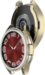 Giopuey 2 tk &uuml;mbris, &uuml;hildub Samsung Galaxy Watch 6 Classic 47 mm, pehme Tpu, p&otilde;rutuskindel, Samsung Galaxy Watch 6 Classic 47 mm kate - kuldne + kuldne