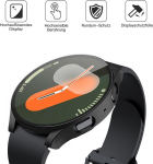 Misxi 2 tk k&otilde;va pc kaitse&uuml;mbris, &uuml;hildub samsung galaxy watch 7 40 mm-ga, libisemiskindel &uuml;li&otilde;huke kriimustuskindel kaitseklaas karastatud klaasiga galaxy watch 7 jaoks, must