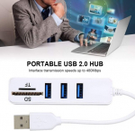 Vbestlife kaasaskantav multi-usb 2.0 jaotur kiire jagaja adapteri pordid micro sd/t-flash sd/sdhc/sdxc lugejatele