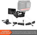 Surewo alumiiniumist mootorratta kiivri kinnitus Gopro Hero 13/12/11/10/9/8/7 / (2018) / 6/5 Black, Apeman/crosstour/akaso/victure/cooau/campark/dji Osmo Action Camera