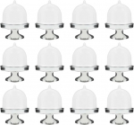 Spldsun 12 mini koogikella komplekt, mini koogialus, koogiplaat, v&auml;ike, muffinikuppel pulmalaua kaunistamiseks, k&uuml;laliste kingikarp, s&uuml;nnip&auml;evapeo kaunistus (h&otilde;bedane)