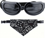 Zgdeiwgf 1 v&auml;ikesed koeraprillid ja 1 koera bandana, reguleeritavad kaitseprillid, lemmikloomatarvikud, koerte p&auml;ikeseprillid, lemmikloomade sidemete tarvikud