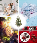 Riffelmacher & Weinberger Riffelmacher 20258 Kaunistatud j&otilde;ulupuu, valgustatud 50 cm h&otilde;bedane j&otilde;ulupuu tulede, paelte ja j&otilde;ulupuu kaunistustega