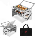 S&ouml;egrill, kaasaskantavad Bbq grillid, roostevabast terasest piknikugrill, 360&deg; p&ouml;&ouml;ratavad s&ouml;egrillid, kokkupandav grill, kaasaskantav, eemaldatav k&auml;mpingugrill piknikuks, aeda, terrassile, matkamiseks, reisimiseks