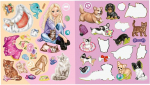 Depesche Topmodel Kitty ja Doggy 13571 kleepsuraamat 20 detailse taustalehega lemmikloomadele, sisaldab 3 kahepoolset kleebiselehte