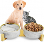 K&otilde;rgendatud keraamiline koerakauss | 2 x 400 ml | Kauss v&auml;ikestele koertele | S&ouml;&ouml;tmiskauss kassile | S&ouml;&ouml;tmiskauss kassile | S&ouml;&ouml;tmiskauss koerale | Kauss kassile | Kassikausside komplekt | K&otilde;rgendatud koerakauss koeratarvikud