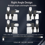 Yacsejao Rj45 90 kraadi ethernet cat6 kaabel rj45 isasest t&auml;isnurga v&otilde;rgu patch-juhtmed, vali mitme nurga pikkuse vahel (upward Angle, 0,5 m / 1,6 ft)