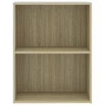 vidaXL 2 korrusega riiul Sonoma tamm 60x30x76,5 cm puitlaastplaat