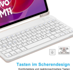 Sengbirch klaviatuurikohver Lenovo Tab M11 2024 11-tollisele (tb330fu/tb330xu) - Qwertz saksa klaviatuur, eemaldatav Bluetooth juhtmevaba klaviatuur Lenovo Tab M11 11 2024-tollisele, heleroosa