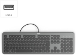 Hama Kc-700 Usb klaviatuur kaabliga (pc klaviatuur slim lamedate klahvidega, vaikne klaviatuur k&auml;&auml;riklahvidega, saksa klaviatuuripaigutus Qwertz, usb-a, eriti pikk kaabel 180 cm) antratsiit/must