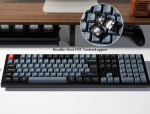 Keychron K10 Pro Qmk/via juhtmevaba mehaaniline klaviatuur, 108 klahviga De-iso paigutusega programmeeritav klaviatuur, Bluetooth/usb-c, Rgb, Hot-swap, Pbt klahvikorgid Windows Macile (red Switch)