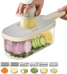 Liigou k&ouml;&ouml;giviljal&otilde;ikur 6-in-1 b&ouml;rner mandoliin reguleeritav nicer dicer salatiseparaator kurgil&otilde;ikur k&ouml;&ouml;giviljahakkija k&ouml;&ouml;giviljariiv multifunktsionaalne k&ouml;&ouml;giviljal&otilde;ikur k&ouml;&ouml;giviljariiv riiv k&ouml;&ouml;giviljadele