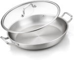 Delarlochef Paella pann 35 cm - induktsioon &uuml;htlase soojusjaotusega, n&otilde;udepesumasinas pestav ja universaalne k&otilde;ikidele pliidit&uuml;&uuml;pidele - ideaalne pidudeks, n&auml;dalavahetusteks, telkimiseks ja pere&otilde;htus&ouml;&ouml;kideks