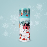 Micasa Sucasa 4 j&otilde;uluhoiupurgi komplekt, helesinine disain, vastupidavad metallist k&uuml;psisepurgid k&uuml;psiste, kommide, ehete ja kingituste jaoks, 1 kaas ja 4 purki - 22 x 8 x 8 cm - ideaalne advendiks ja j&otilde;uludeks