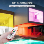 Linke 42 W Led seinavalgusti kaugjuhtimispuldiga Rgb Led prožektor 10 v&auml;rvi 30 režiimi Ip66 veekindel peovalgusti taimeri m&auml;lufunktsiooniga v&auml;litingimustes siseruumides aia Dj kodu festivali kaunistamiseks