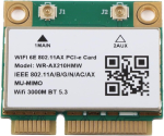 Annadue Ax210hmw Wifi kaart, 5374m Wi-fi 6e traadita moodul, laiendatav sisemisele 6ghz Mu-mimo kolmeribalisele v&otilde;rgukaardile Bluetooth 5.2-ga, Pcie traadita v&otilde;rgukaart s&uuml;learvutile