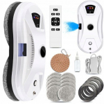 Sunsmai Akende puhastusrobot automaatse veejoaga, nutirakendusega intelligentne akende puhastusrobot koos turvak&ouml;ie ja kaugjuhtimispuldiga, akna robot tugeva imemisega k&otilde;ikidele siledatele pindadele