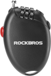 Rockbros kaablilukk kombinatsioonlukuga kohvrile ja jalgrattale, 3-kohalise koodiga, 60 cm teraskaabli lukk maanteerattale, suuskadele, lumelauale, t&otilde;ukerattale, kiivrile, elektrijalgrattale, gravel-rattale