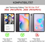 Succtopy &uuml;mbris galaxy tab s6 lite 10.4 tolli (2022/2020) folio klapp pu nahast kaitse&uuml;mbris pliiatsi hoidiku ja statiiviga rahakoti &uuml;mbris tahvelarvuti &uuml;mbris samsung tab s6 lite sm-p613/p619/p610/p615 must