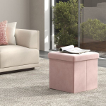 Hoiukohaga ottoman, istumispukk, 38 x 38 x 38 cm, pastellroosa
