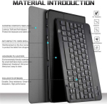 Claelech Galaxy Tab S4 10.5 klaviatuurikohver (qwerty), &otilde;huke klapitav nahast alusekate magnetilise eemaldatava Bluetooth juhtmevaba klaviatuuriga Samsung Galaxy Tab S4 T830 T835 jaoks (roosa kuld)