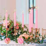 10 tk roosade kooniliste k&uuml;&uuml;nalde komplekt, roosad kitsenevad k&uuml;&uuml;nlad, 15 x 1,5 cm pikad k&uuml;&uuml;nlad, kooniline k&uuml;&uuml;nal l&uuml;htritele ja k&uuml;&uuml;nlajalgadele, pikk p&otilde;lemisaeg, sobib bankettideks, pidudeks, pere&otilde;htus&ouml;&ouml;kideks