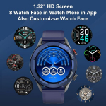 Bribejat meeste nutikell 1.32 tolline hd-kell telefonifunktsiooni ja muusikam&auml;luga, aktiivsuse j&auml;lgija 28 spordirežiimiga, ip68 veekindel &uuml;mmargune aktiivsusmonitor android ios jaoks, sinine