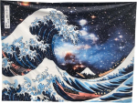 Karma-x Suur 150 x 200 cm suur kanagawa laine &ouml;&ouml;sel xxl seinavaip seinariie seinar&auml;tik seinavaip seinakaunistus elutoa kingituse esteetika