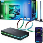 Govee hdmi 2.1 s&uuml;nkroonimiskomplekt 2 koos valgusriba ja led-ribaga, toetab 8k@60hz, 4k@144hz, vrr ja allm, dreamview, t&ouml;&ouml;tab matteri ja alexaga, monitori taustvalgustus 27&ndash;34 tolli