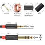 J&d 3.5 mm Jack kuni 6.35 mm Jack kaabel 0.9 m, kullatud [audiowave Series] 3.5 mm (1/8 tolli) Trs Male kuni 6.35 mm (1/4 tolli) Trs Male stereo audiokaabel, &uuml;hildub v&otilde;imendi, Ipod'i, s&uuml;learvutiga